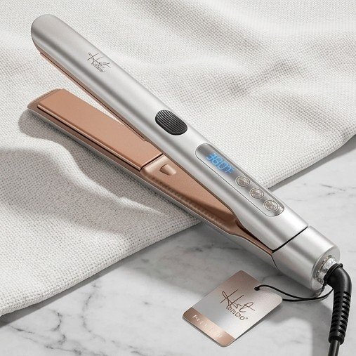HST Studio Silver Core Pro Hair Straightener | Ceramic Titanium Plates | Digital Temp Control | For Straight, Smooth & Shiny Hair